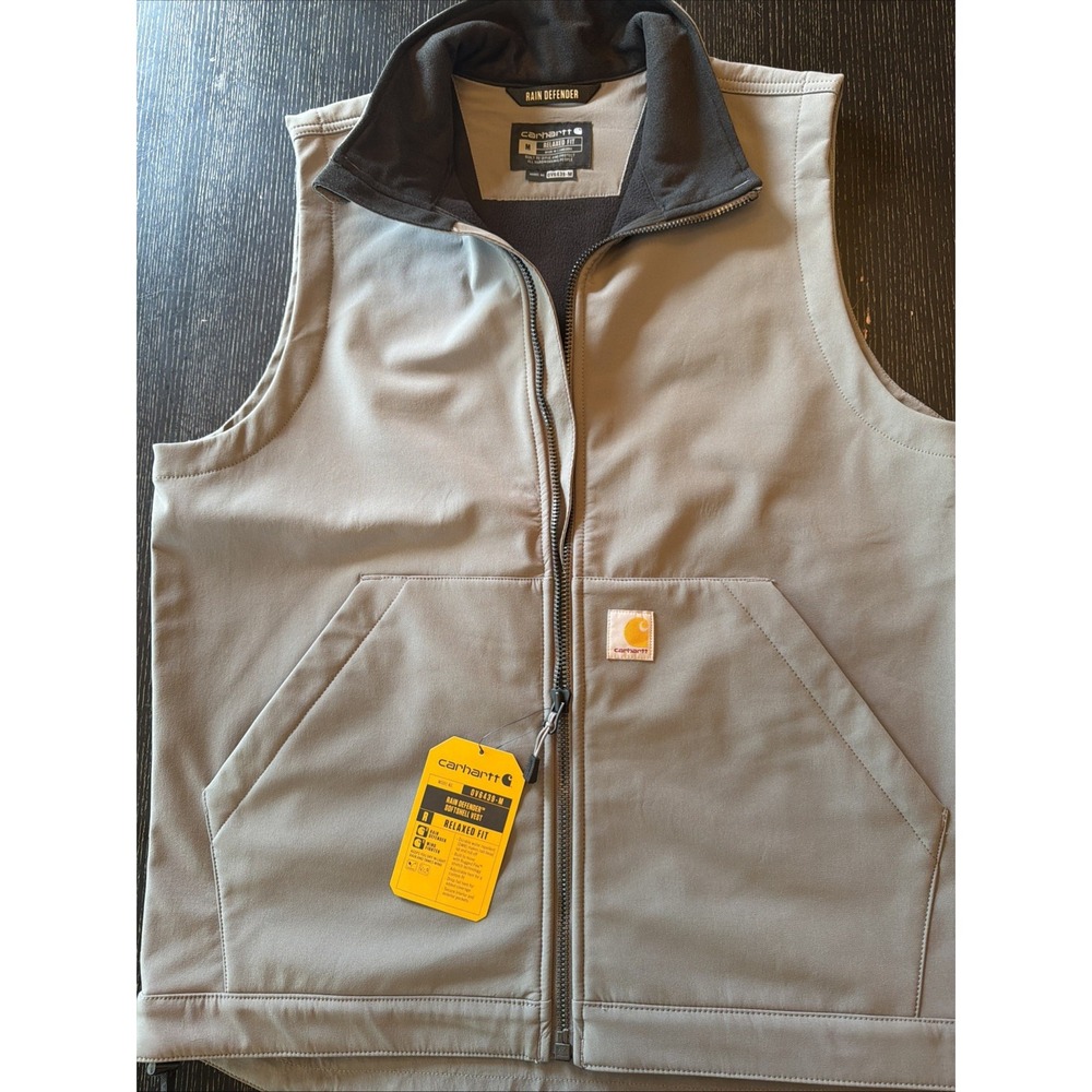 Carhartt Galesburg Rain Defender Softshell Vest Mens M Steel Gray 106439 OV6439M